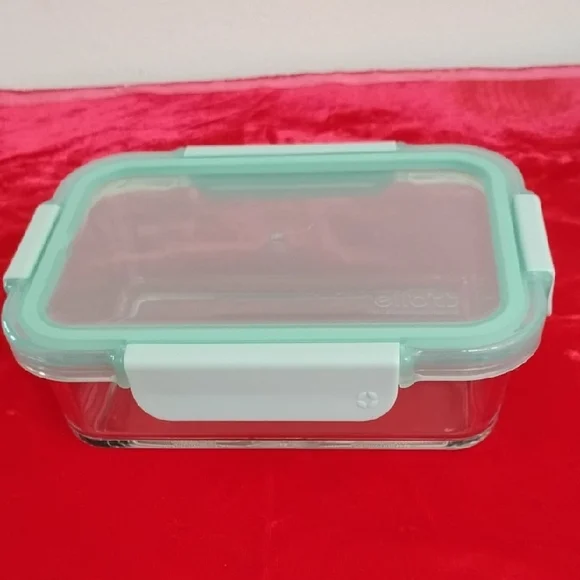 D- NWOT Ello Green Glass Storage Container - Picture 2 of 9